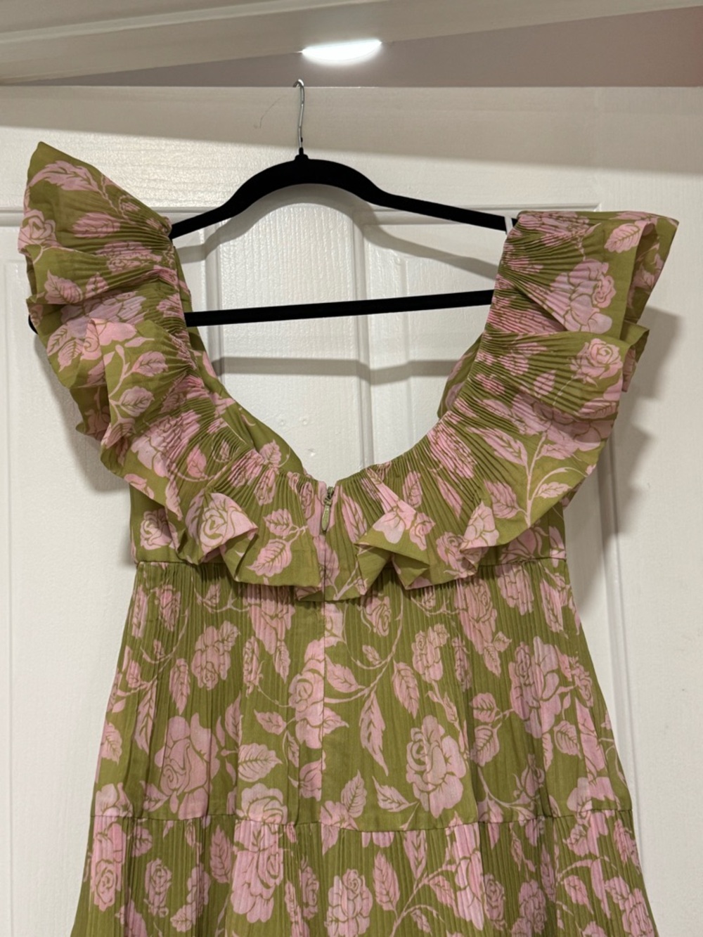 Zimmermann Olive Green Dress with Pink Floral Print - Picture 8 of 8